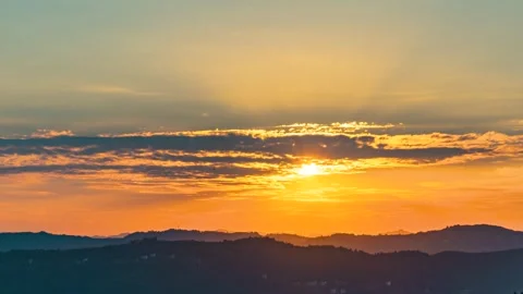 Mountain Sunset And Sunrise Cycle 4K Timelapse Video stock 341862836