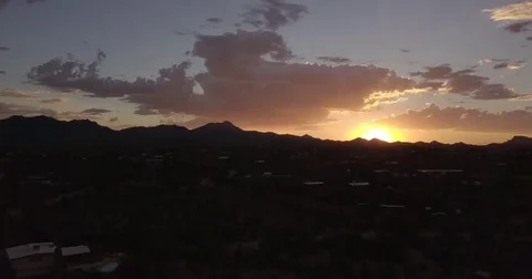 Mountain Sunset Drone Stock Footage 82948627
