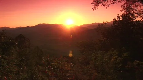 Mountain Sunset Stock Footage 861936