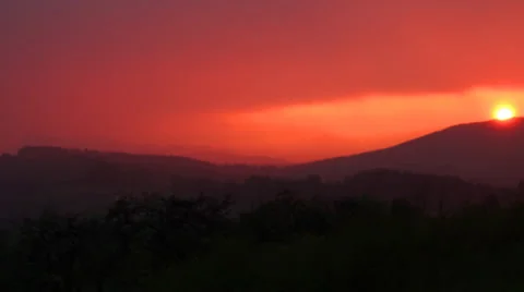 Mountain sunset Stock Footage 4761239