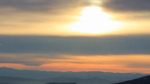 Mountain sunset Stock Footage 33404516