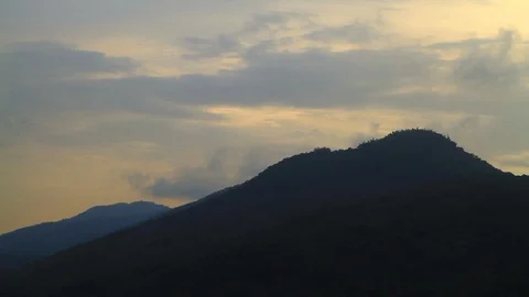 Mountain at sunset Stock Footage 92425461