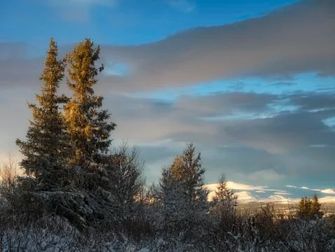 Mountain sunset Foto stock