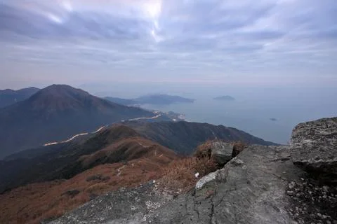 Mountain sunset Stock Photos