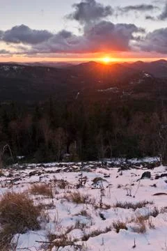 Mountain sunset Stock Photos