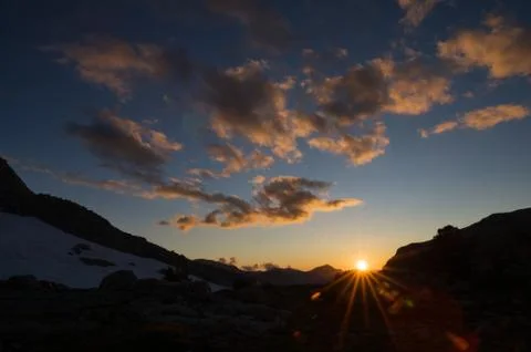 Mountain Sunset Stock Photos