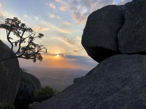 Mountain Sunset Sky Stock Photos