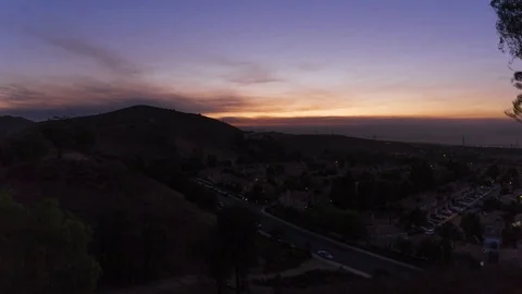 Mountain Sunset Time Lapse, Contrast, Color Stock Footage 76504605