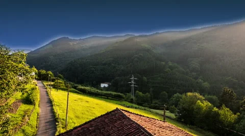 Mountain Sunset Time Lapse Stock Footage 58273506