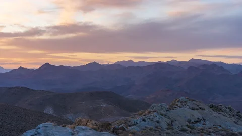 Mountain Sunset Time Lapse Stock Footage 153634330