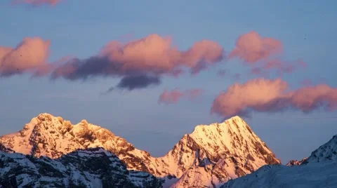 Mountain sunset timelapse with clouds moving Video stock 46198881