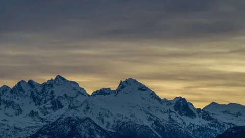 Mountain sunset timelapse, hyperlapse Stock Footage 70970981