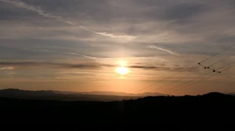 MOUNTAIN SUNSET ZOOM IN Stock Footage 10710896