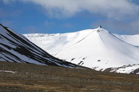 Mountain in Svalbard Stock Photos