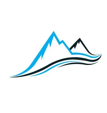 Mountain swoosh Stock Illustration