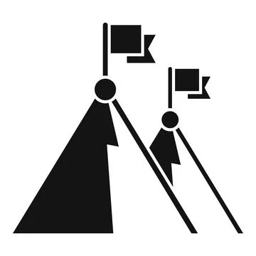 Mountain target effort icon simple vector. Business work 스톡 일러스트