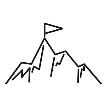 Mountain target icon outline vector. Social trust Stock Illustration