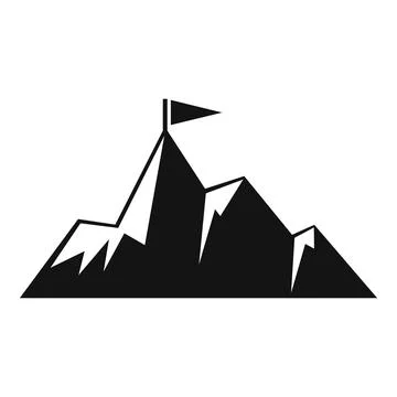 Mountain target icon simple vector. Social trust Stock Illustration