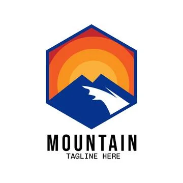 Mountain template vector for exploration design camp outdor Stock Illustration