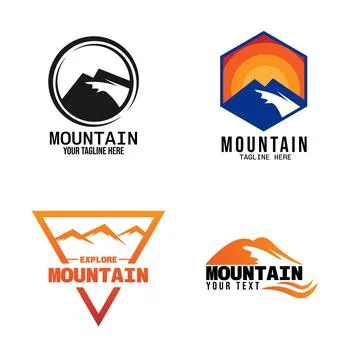 Mountain template vector for exploration design camp outdor Stock Illustration