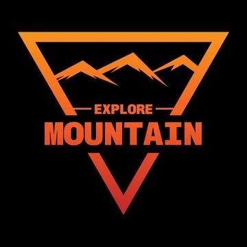Mountain template vector for exploration design camp outdor Illustrazione stock