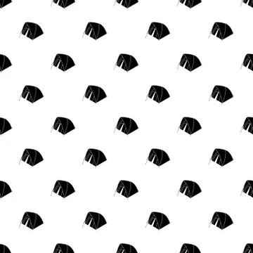 Mountain tent pattern seamless Stock Illustration