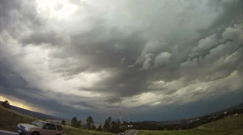 Mountain Thundershower Stock Footage 54751474