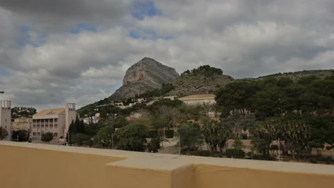 Mountain Time-Lapse on cloudy day - Fixed camera Stock Footage 143894278