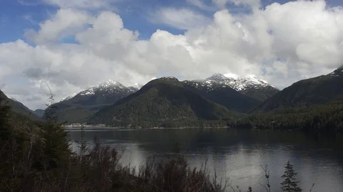 Mountain time lapse with ocean Stock Footage 102783530