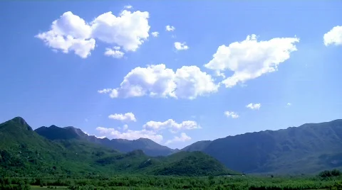 Mountain &amp; time lapse sky Stock Footage 710368