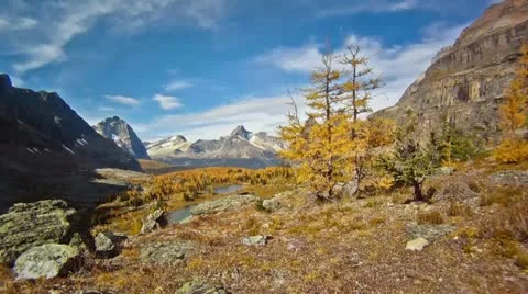 Mountain Timelapse in Autumn Stock Footage 12527498