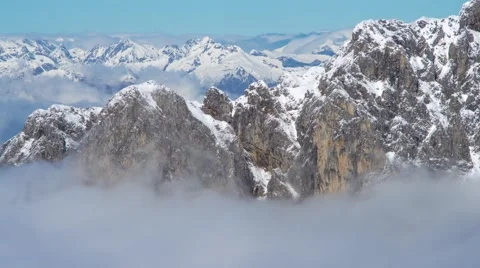 Mountain Timelapse with Clouds flowing Video stock 46198025