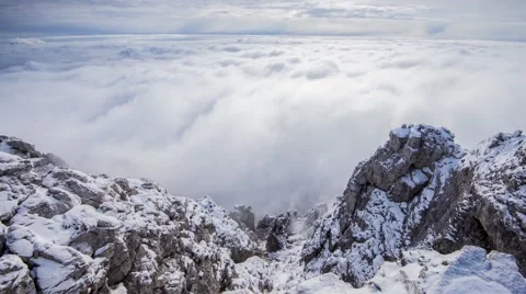Mountain Timelapse with Clouds flowing Video stock 46206015