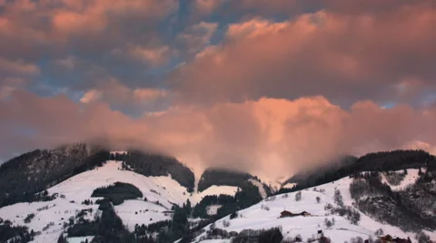 Mountain Timelapse Sunset Stock Footage 1083754
