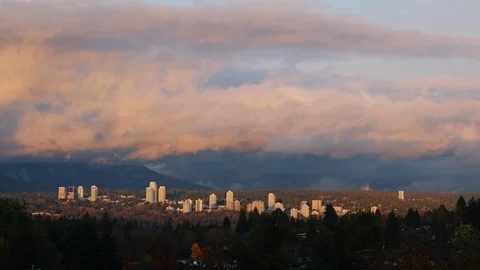 Mountain Timelapse Sunset Stock Footage 120318095