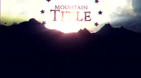 Mountain title Stock After Effects