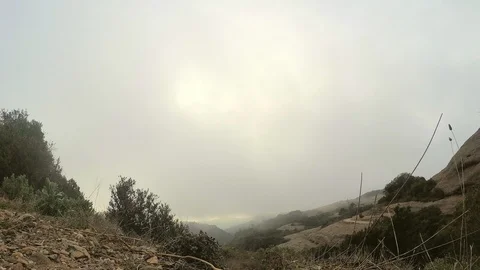 Mountain on Top and Inside the Clouds Vídeo Stock 87779308