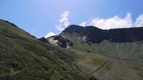 Mountain top and panoramic view of the mountain landscape. Stock Footage 114984636