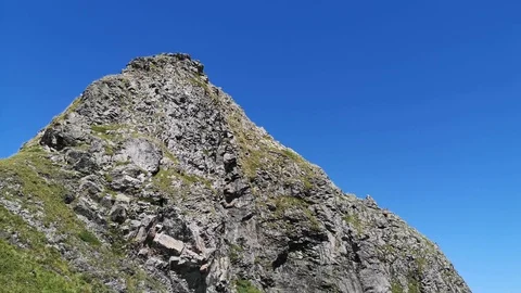 Mountain top and panoramic view of the mountain landscape. Stock Footage 114984752
