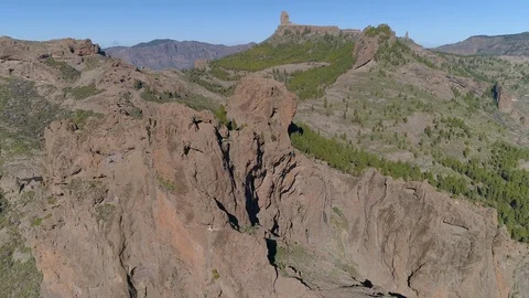 Mountain Top Ascending Aerial Stock Footage 100715421