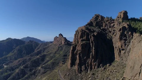 Mountain top Close Fly By Stock Footage 100714803