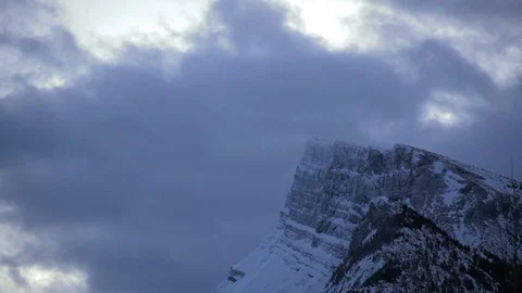 Mountain top with clouds Stock Footage 107737451