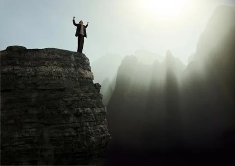 Mountain top experience Foto stock