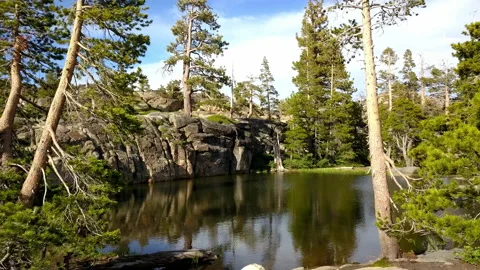 Mountain Top Lake Stock Footage 158981314