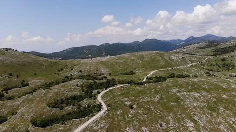 Mountain top panorama pan Video stock 106825266