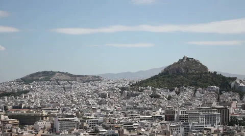 Mountain Top view of Athens Stock Footage 42468035