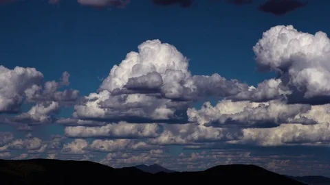 The mountain top view of clouds Stock Footage 79610388