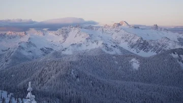 Mountain Top View at Park Butte in the North Cascades of Washington State Stock Footage 86002829