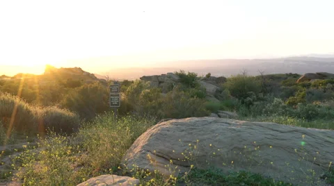Mountain Top view At Sun Set Stock Footage 62443275