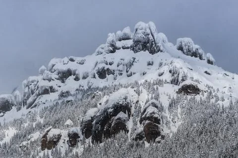 Mountain top in winter Stock Photos